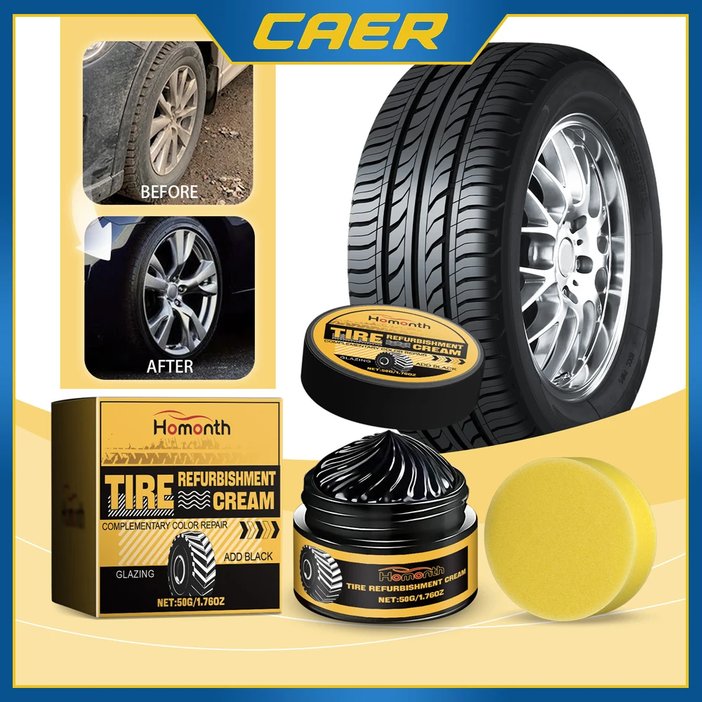 100g Tire Coating Paste Creative Car Tire Retreading Cleaning Cream Shiny Paste Maintenance Brightener Car Polishing Agent