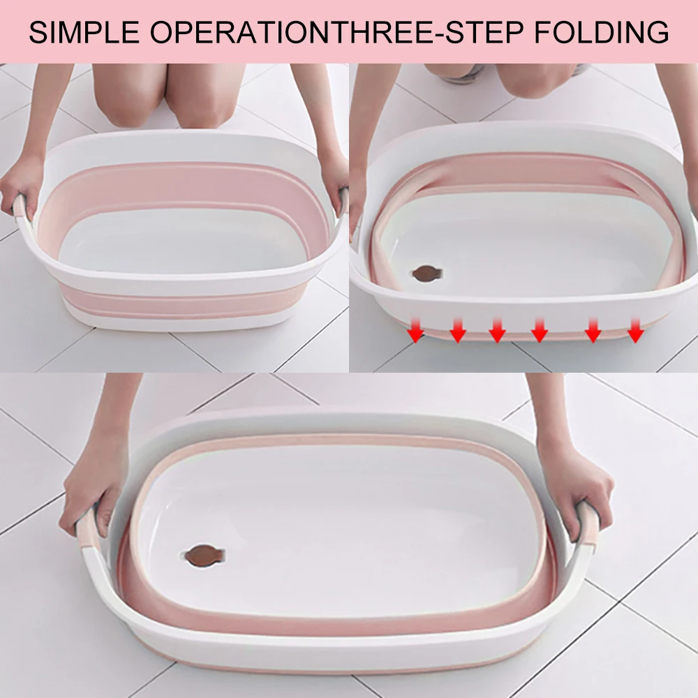 Folding Pet Bathtub Baby Wash Basin Portable Laundry Basket Multifunctional Storage Container Organizer Home Bathroom Accessorie