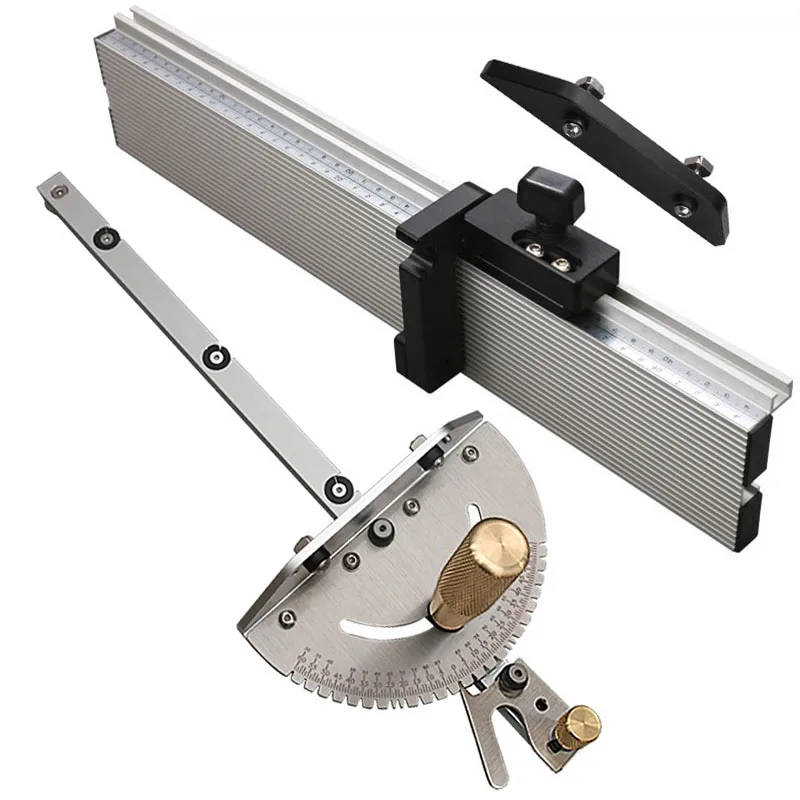 

Benches Gauge Saw Gauge Precision Miter Fence Miter Woodworking Tools Table alloy T-Track Stop DIY 450-800MM Aluminum