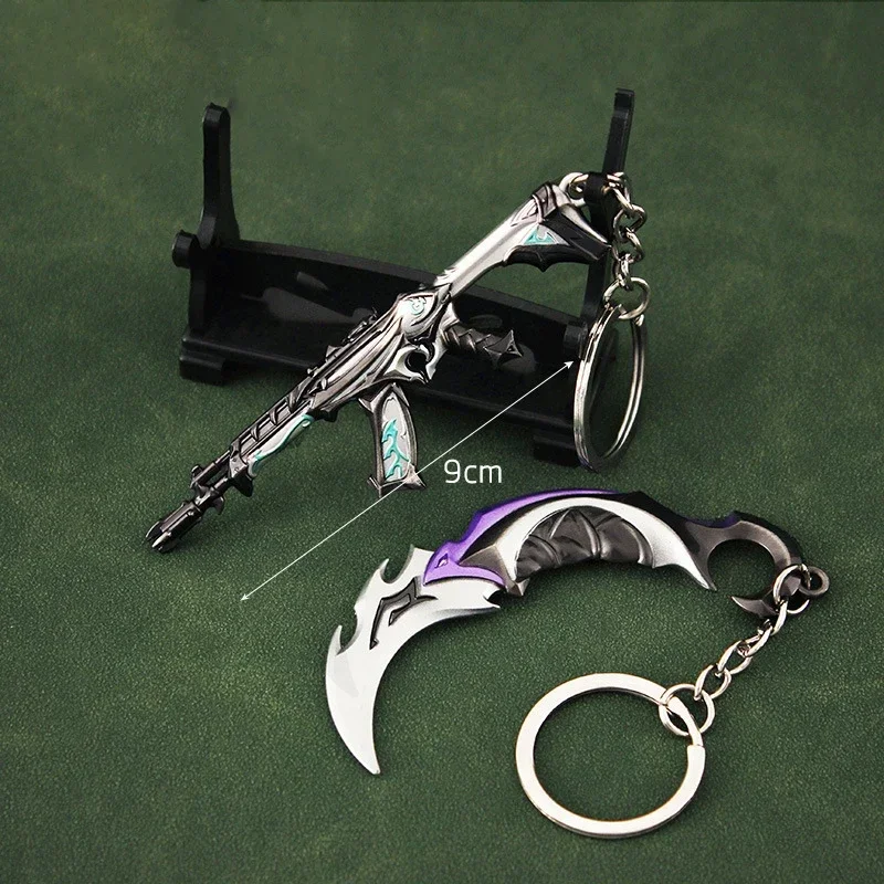 Valorant Weapon Melee Reaver Vandal Prime Karambit Butterfly Knife Peripheral Machine Gun New Style Elite Metal Keychain Toys 2