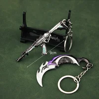 Valorant Weapon Melee Reaver Vandal Prime Karambit Butterfly Knife Peripheral Machine Gun New Style Elite Metal Keychain Toys 2
