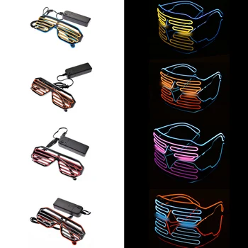 Occhiali LED Luminosi Colori Neon, Occhiali Luminosi per Feste, Regalo per Compleanni, Rave, Concerti e Decorazioni per Feste di Gamer