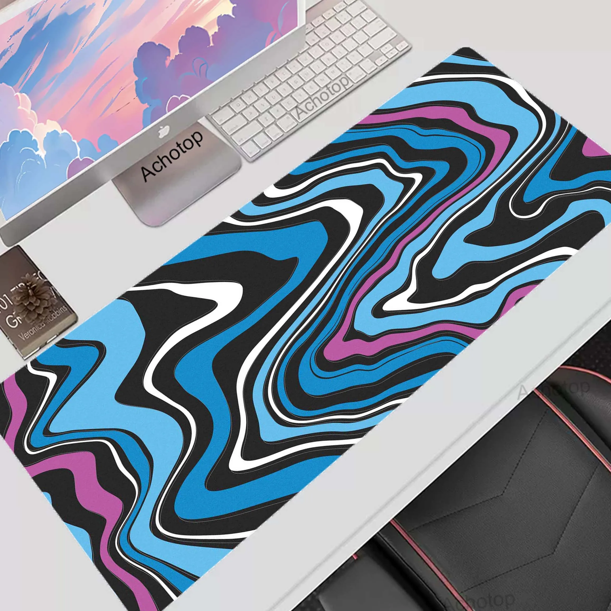 

Strata Liquid Gaming Mouse Pad Gamer Speed Company Large Desk Mat Computer Washable Keyboard Mouse Pad 90x40cm Gamer Office