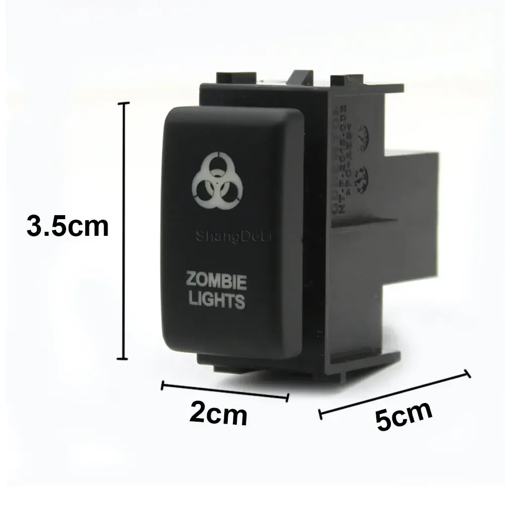 1PC Orange Led Button Switch with Wiring Connector for Nissan