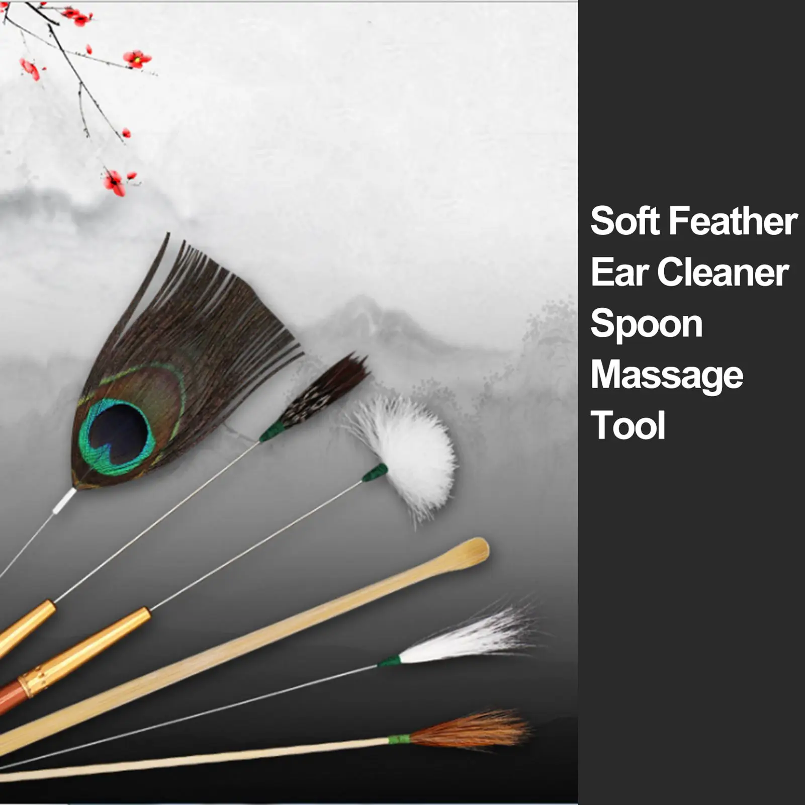 10pcs Ear picking Tool Set Goose Feather Stick EarPicking Massage Ear Canal Cleaning EarPicking Tool Ear Picking Spoon EarCare