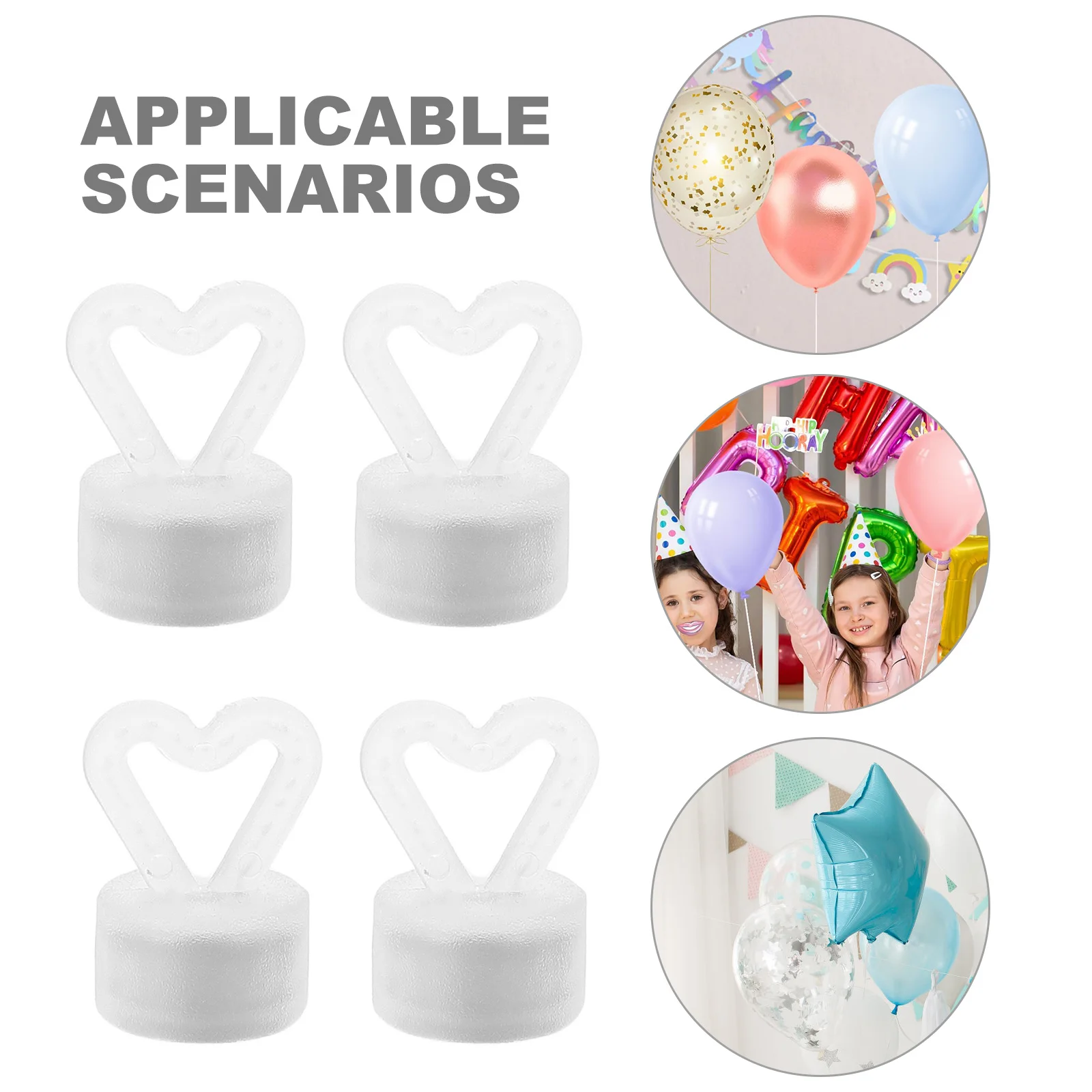 6 pcs Wedding Accessories Helium Holders Reusable Balloon Weights Solid Metallic Balloon Bases For Birthday Party Celebration - 5