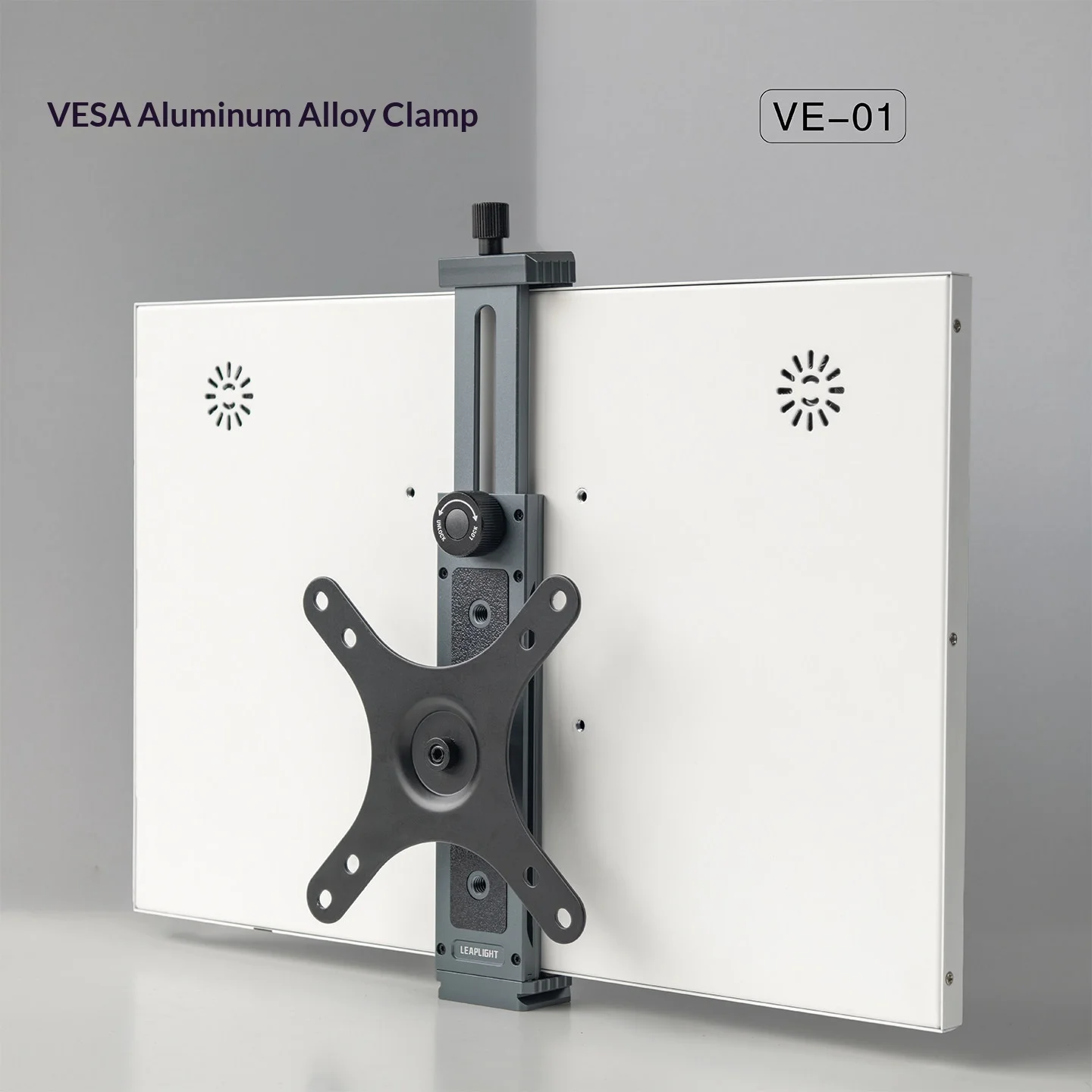 VESA 알루미늄 합금 클램프 휴대용 모니터 홀더 조절 가능한 태블릿 마운트 75x75 100x100 (6.8-18인치 화면용)