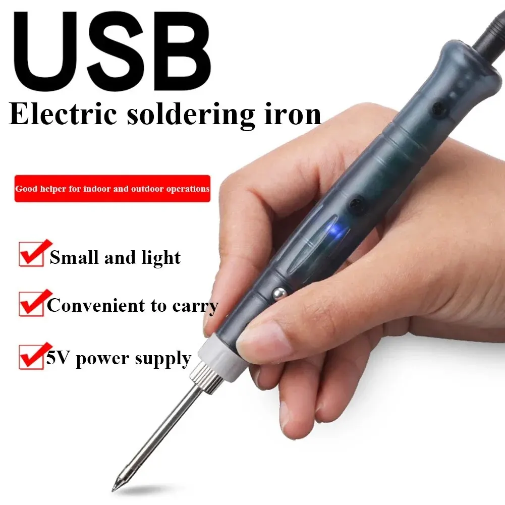 Soldering Iron 5V USB Soldering Iron Professional Electric Heating Tools Rework With Indicator Light Handle Welding Gun BGA Repair