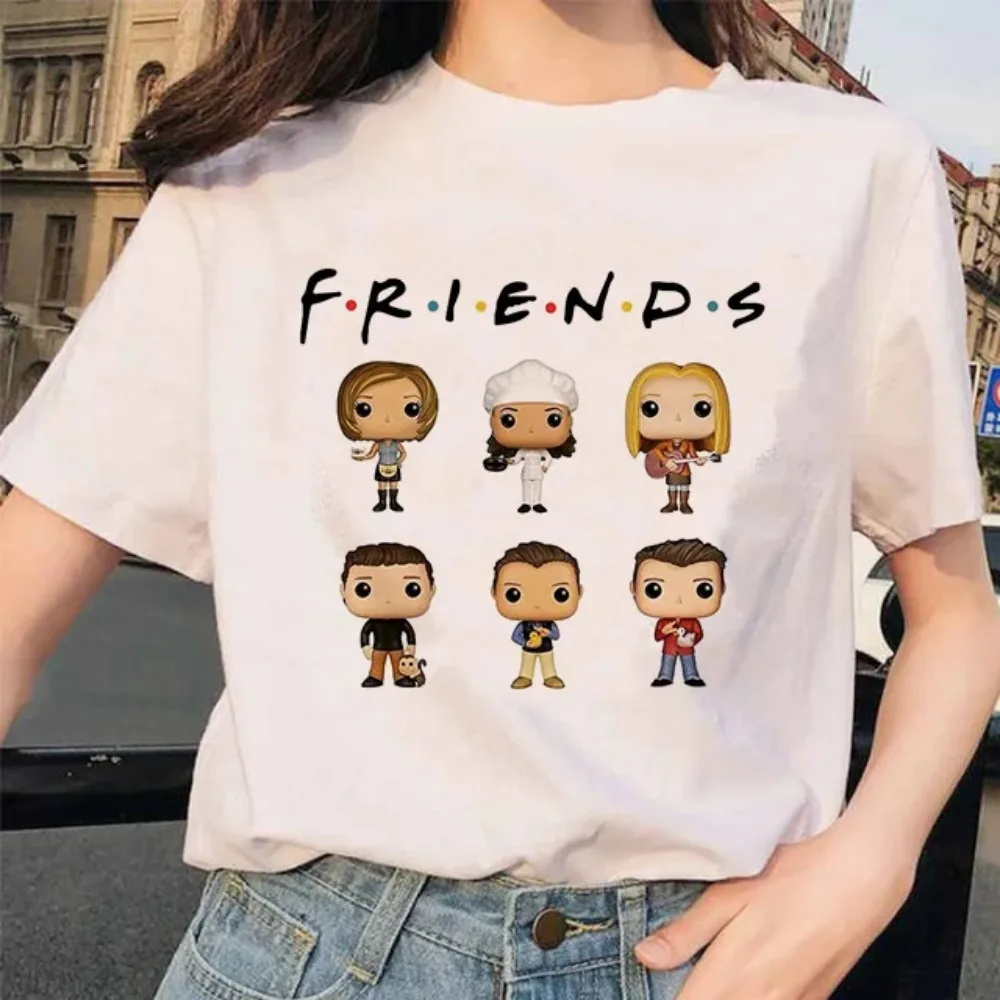 Friends Tv Show T Shirt Women Graphic Best Friends Harajuku T-shirt Unisex Fashion Manga Y2k Tshirt kawaii Vintage Tops Female 6