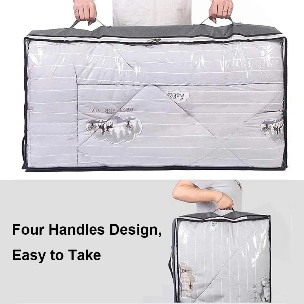 Underbed Storage Bag Foldable Quilt Clothes Storage Bag Large Capacity Dustproof Toys Bags Moisture Dust Proof Proof Organizer 5