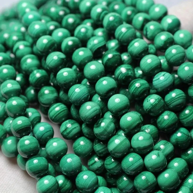 Meihan 100% Natural Malachite 6-12mm Smooth Round Loose Beads Stone Hot Selling Sroducts For Jewelry Making Design DIY 2