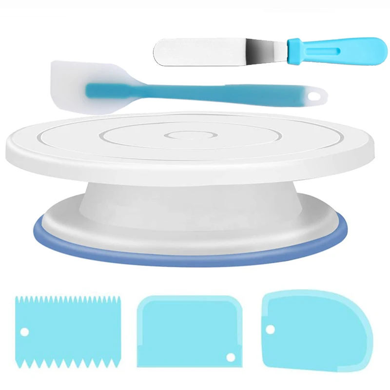 Professional Pastry Turntable Kit Set Rotating Base Dish Plate Stand Rotary Cake Sweet Tool Accessories Cake Decorating Supplies cake turntable baking supplies cake tools cake decorating kit rotating bearing turntable