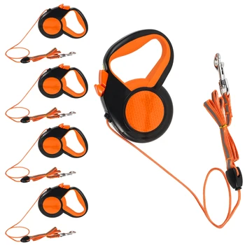 5PCS/1PCS 8m Retractable Dog Leash With Strong Reflective Tape 360° Tangle-Free Leash for Large Dogs One-Handed Brake Pause Lock 1