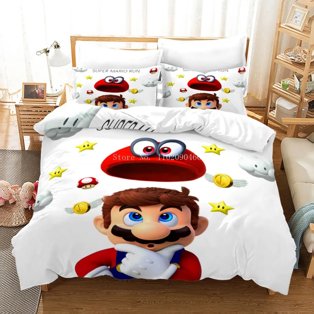 スーパーマリオブロズベッドリネンセット,装飾掛け布団,ベッドセット