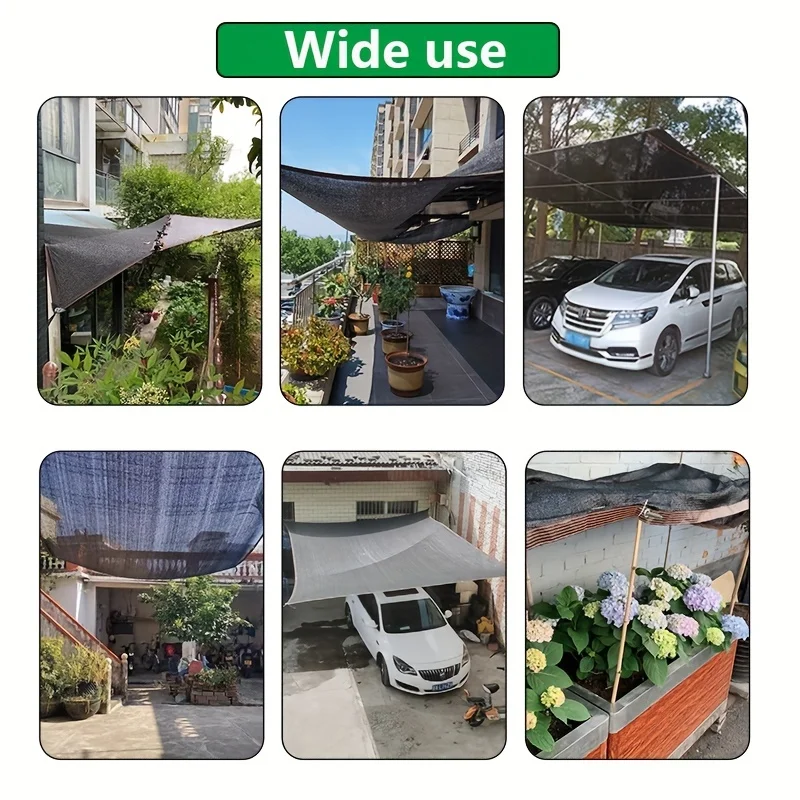 Sun Shade Sail Outdoor Awnings 3m*5 6 8 10 12 4x5 5x5 6x6 8x8m Uv Protection Sun Shelter Canopy Plants Greenhouse Sunray