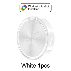 Compact Bluetooth Tracker | Key Finder & GPS Locator for Pets, Luggage, and Wallets (White - 1PCS)