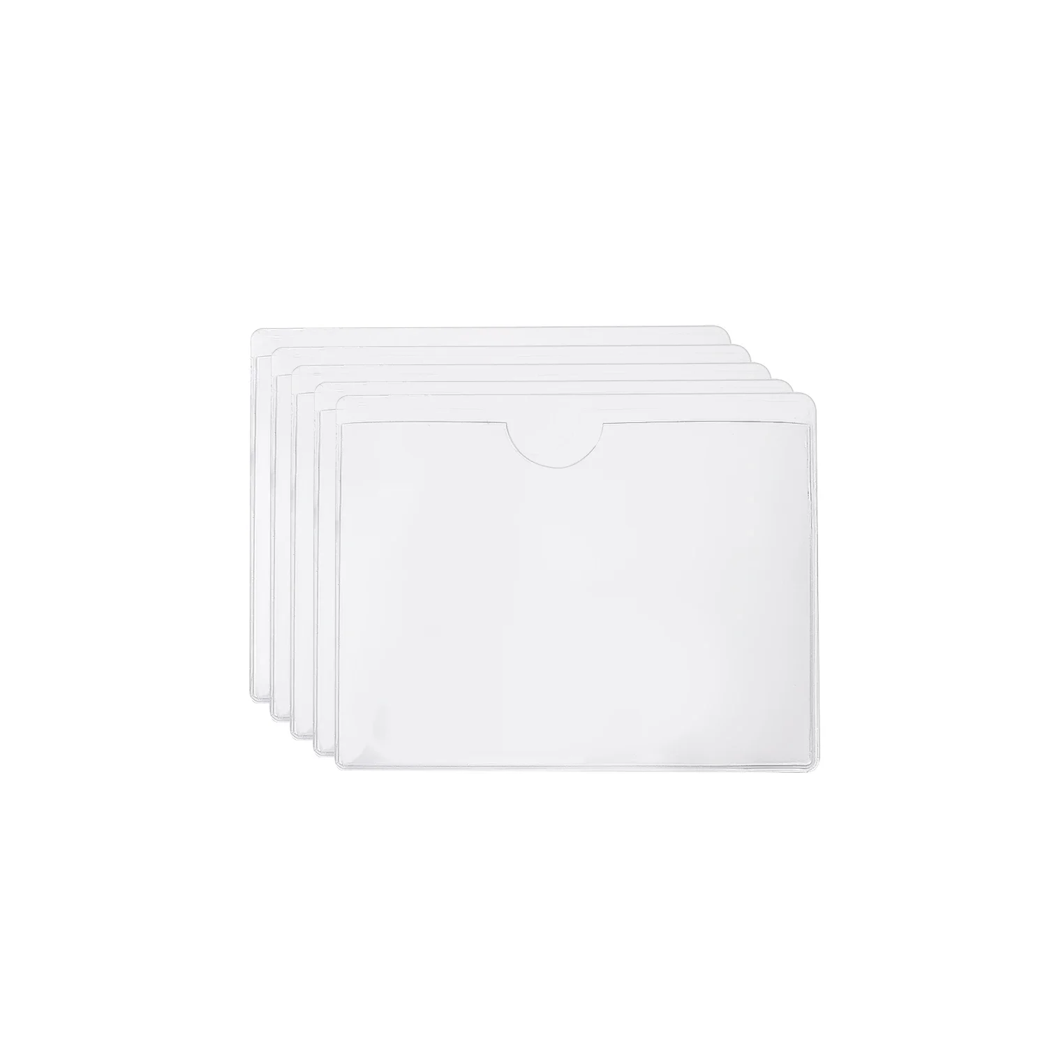 Waterproof Adhesive Plastic Card Sleeve with Top-Open Design