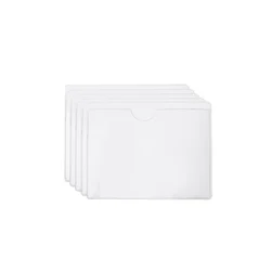 Waterproof Adhesive Plastic Card Sleeve with Top - Open Design (5PACK)