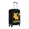 Custom Pokemon Pikachu Luggage Cover Elastic Travel Suitcase Protective Covers Suit For 18-32 inch 2