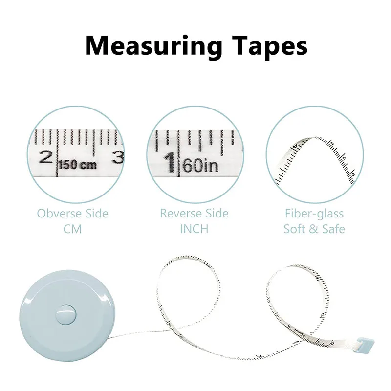 4 Pcs Double-Scale Soft Tape Measure Ruler Bulk for Sewing Tailor Cloth Weight  Loss Medical Body Measurement Sewing Supplies Knitting Projects 