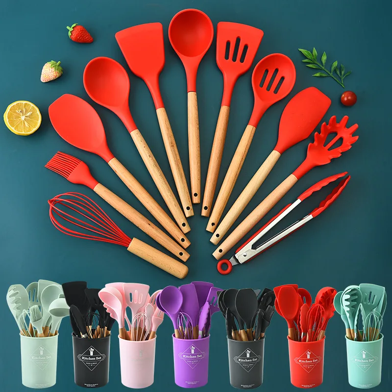0134Kitchen utensil sets Cooking tool set made silicone Heat Resistant Silicone Kitchenware kitchen accessories