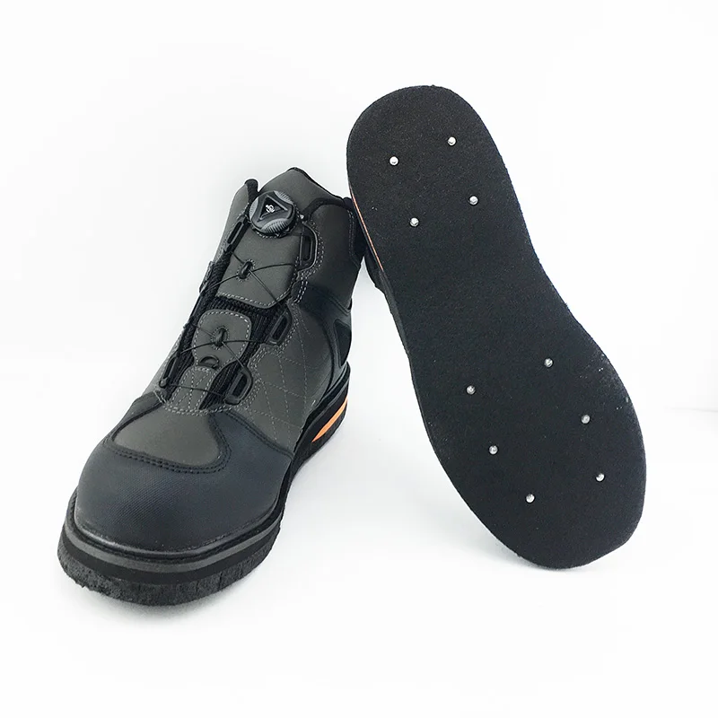 Fly Fishing Aqua Shoes Self-lock Felt Sole Mesh Fabric Boots Wear-resistant Outdoor Non-slip