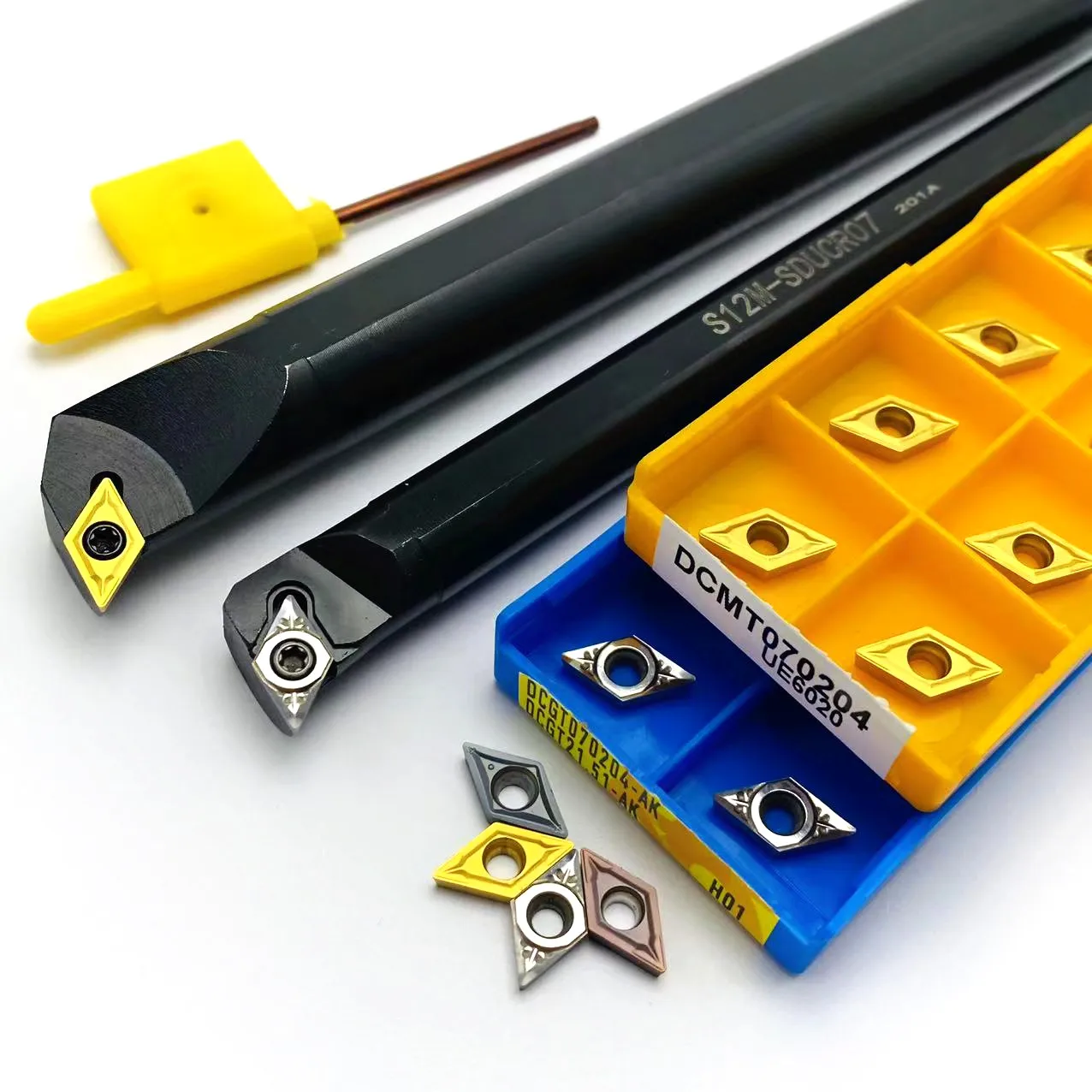 EsportsMJJ Barra Alesatrice Per Tornio S16Q-SDUCR07 16x180mm - Portautensili Per Inserti DCMT070204