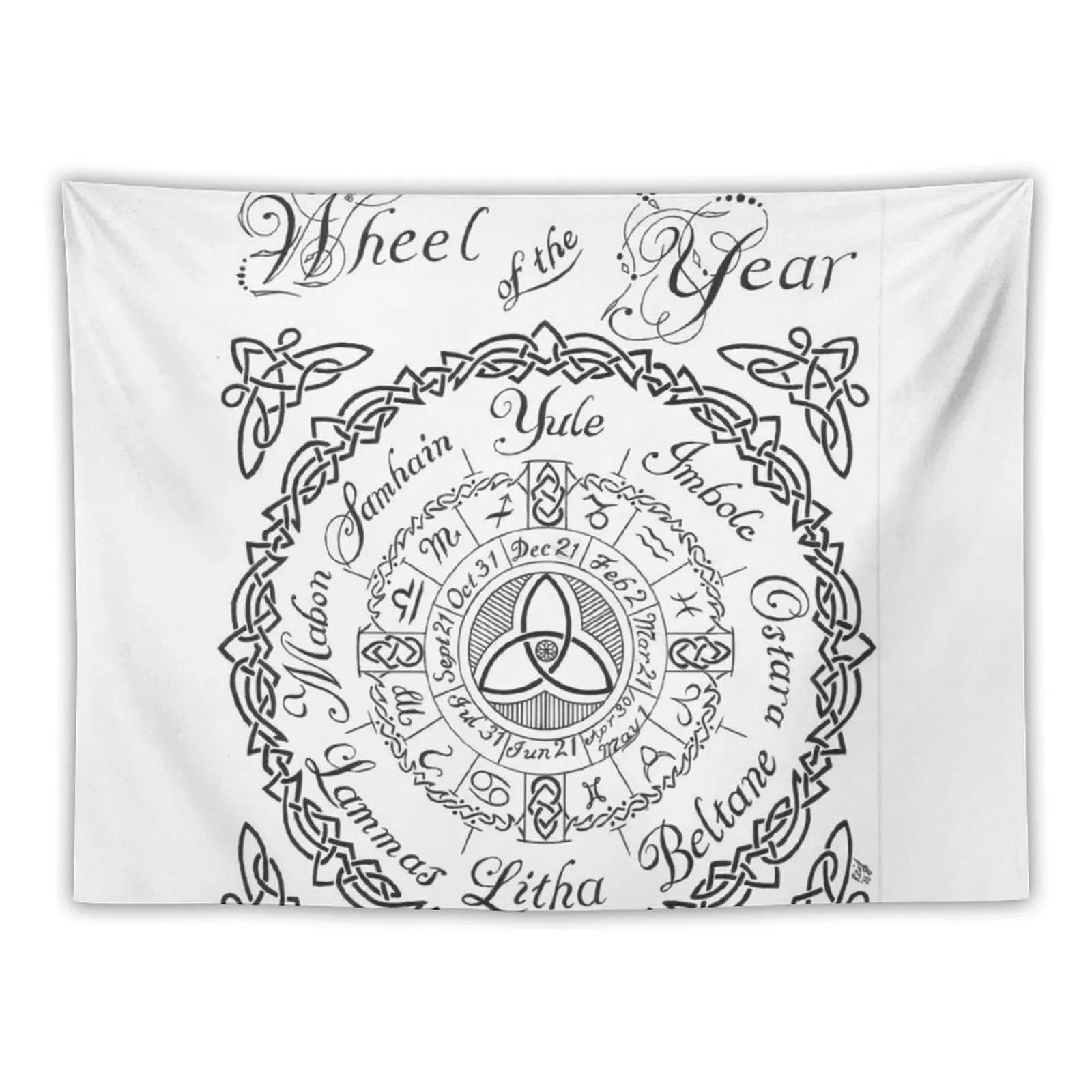 

Wheel of the Year Tapestry Room Decoration Aesthetic Room Decore Aesthetic Decoration Wall Art Mural Tapestry