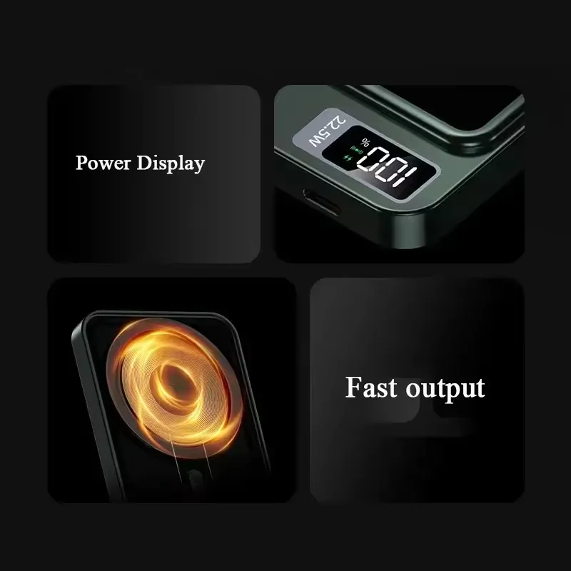 Magsafe Power Bank 20000mah Wireless Portable Charger With Lcd Screen Spare Battery For Iphone Samsung Xiaomi Batterie Externe 6