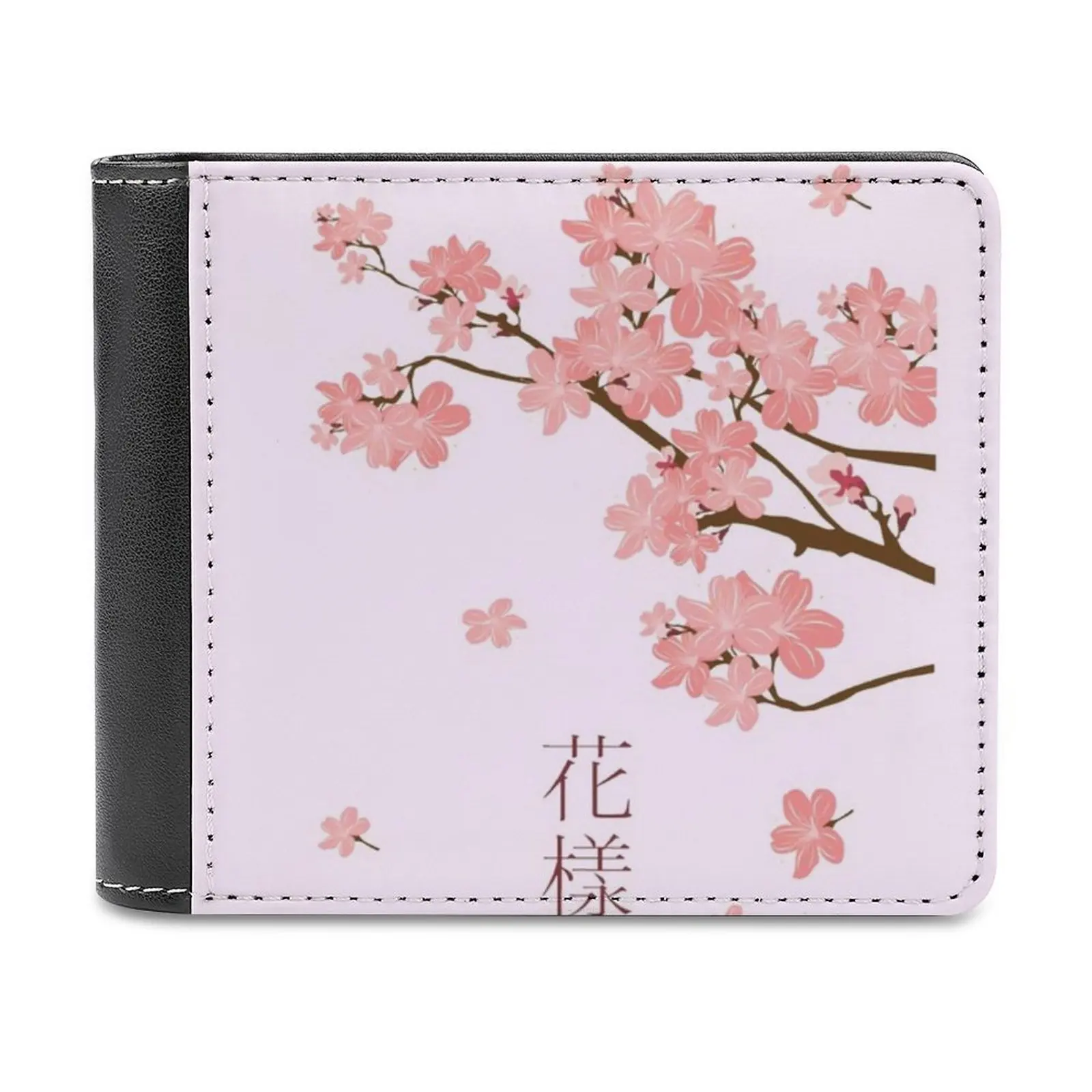 Flower Pink Cherry Blossom Small Coin Purse for Women Girls with Clasp  Change Purse Leather