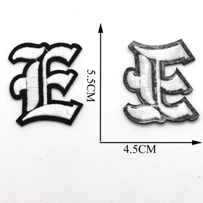 Chenille Sticker Patch Rhinestone Letter Patches Suede Fabric Patch Gothic Alphabet Embroidery Patches Iron On Letter Patch A-Z Patch Embroidered Sew On Patches For Clothing Name Diy 1PC