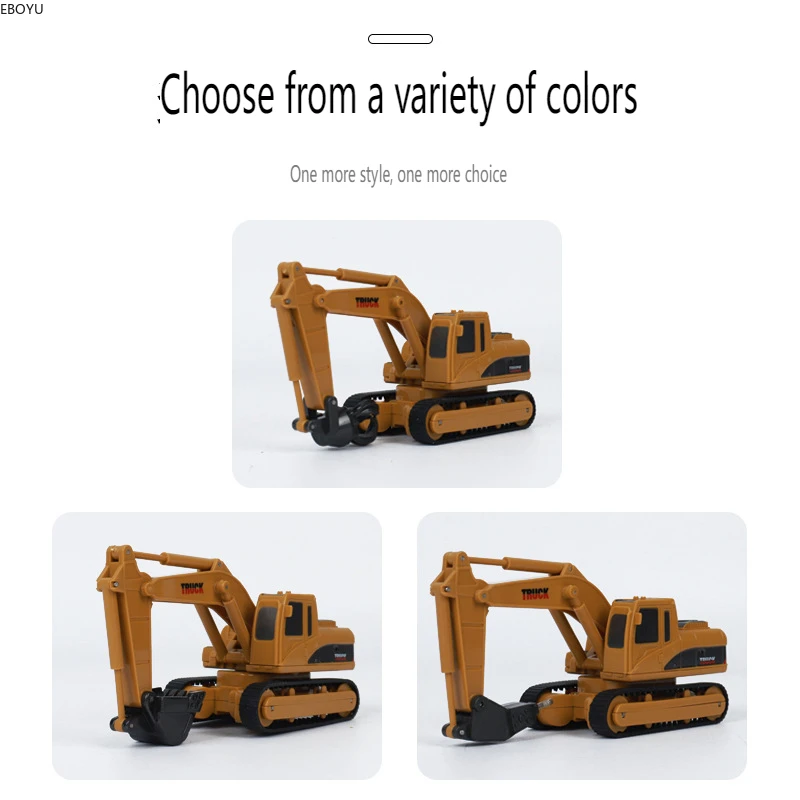 Shenqiwei 8029 Mini RC Truck 1:64 4CH RC Excavator Rechargeable RC Crane Truck Gift Toy for Kids 5