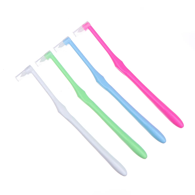 

4PCS Teeth Cleaning Orthodontic Interdental Brush Single-Beam Soft Toothbrush Oral Care Tool Small Head Soft Hair Implant Adult