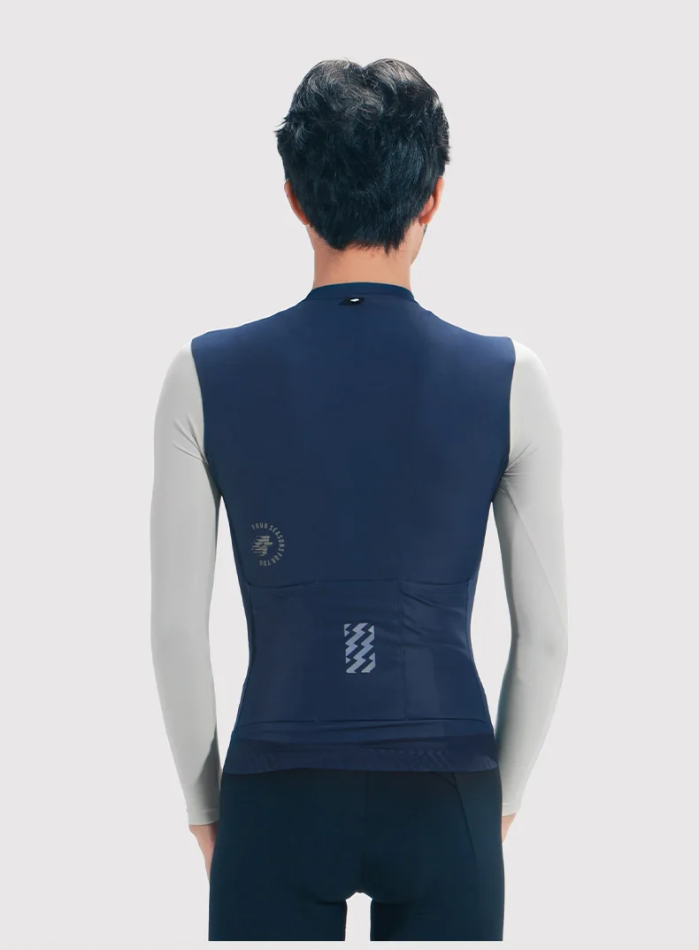 LAMEDA Herren-Radtrikot, langärmelig, professionelles MTB-Shirt, hochelastisches Rennrad-Jerseu, schnell trocknende Fahrradbekleidung, Frühling – Detail 14