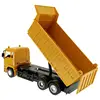 Rc Cars  Dump Truck Vehicle Toys For Children Boys Xmas Birthday Gifts Yellow Color Transporter Engineering Model Beach Toys 4