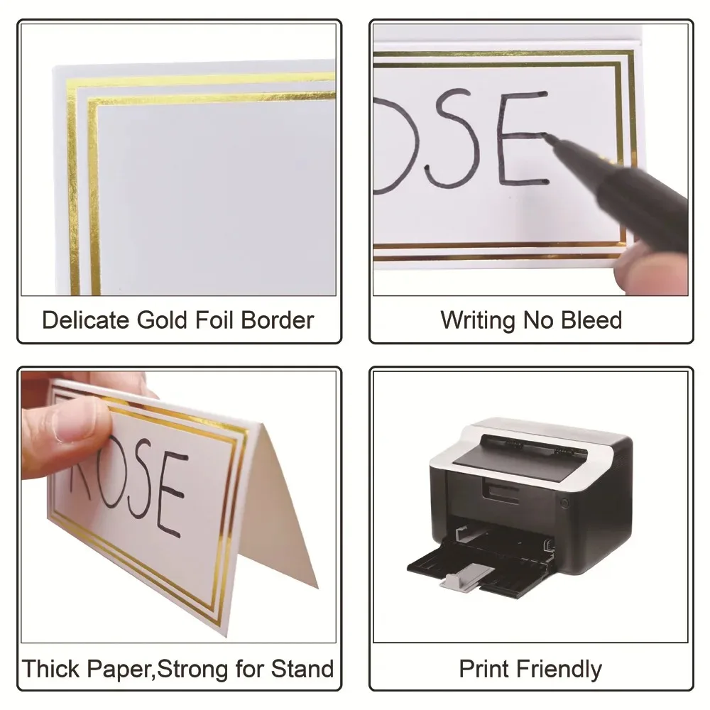 Wedding Seating Number Card Name Place Cards 20/50/100pcs Banquet Table Decor Christmas Birthday Party Greeting Card