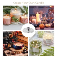 100PCS Candle Wick Tabs Metal Sustainer Tabs Multi-Purpose Candle Wick Base 20/16/14/12.5mm for Wide Variety Wicks Candle DIY 3