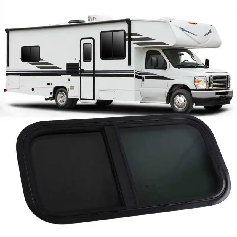 rv caravan 600x300mm RV Window with Screen Vertical Horizontal Sliding
