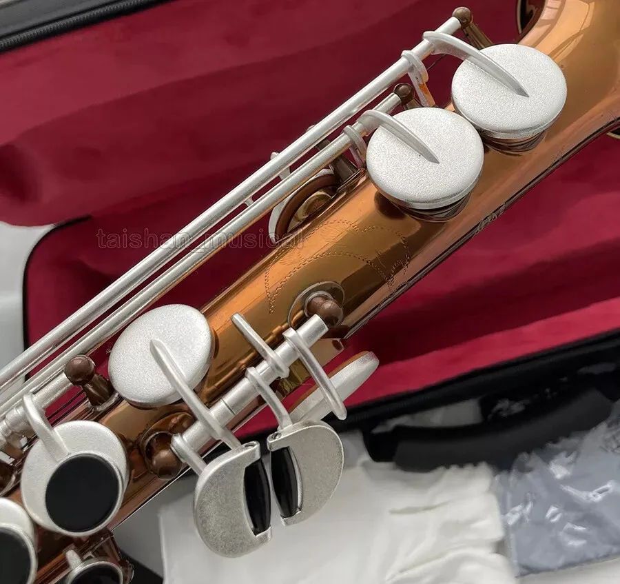 Dark gold Sopranino Saxophone Satin silver Keys Eb sax Low Bb NEW