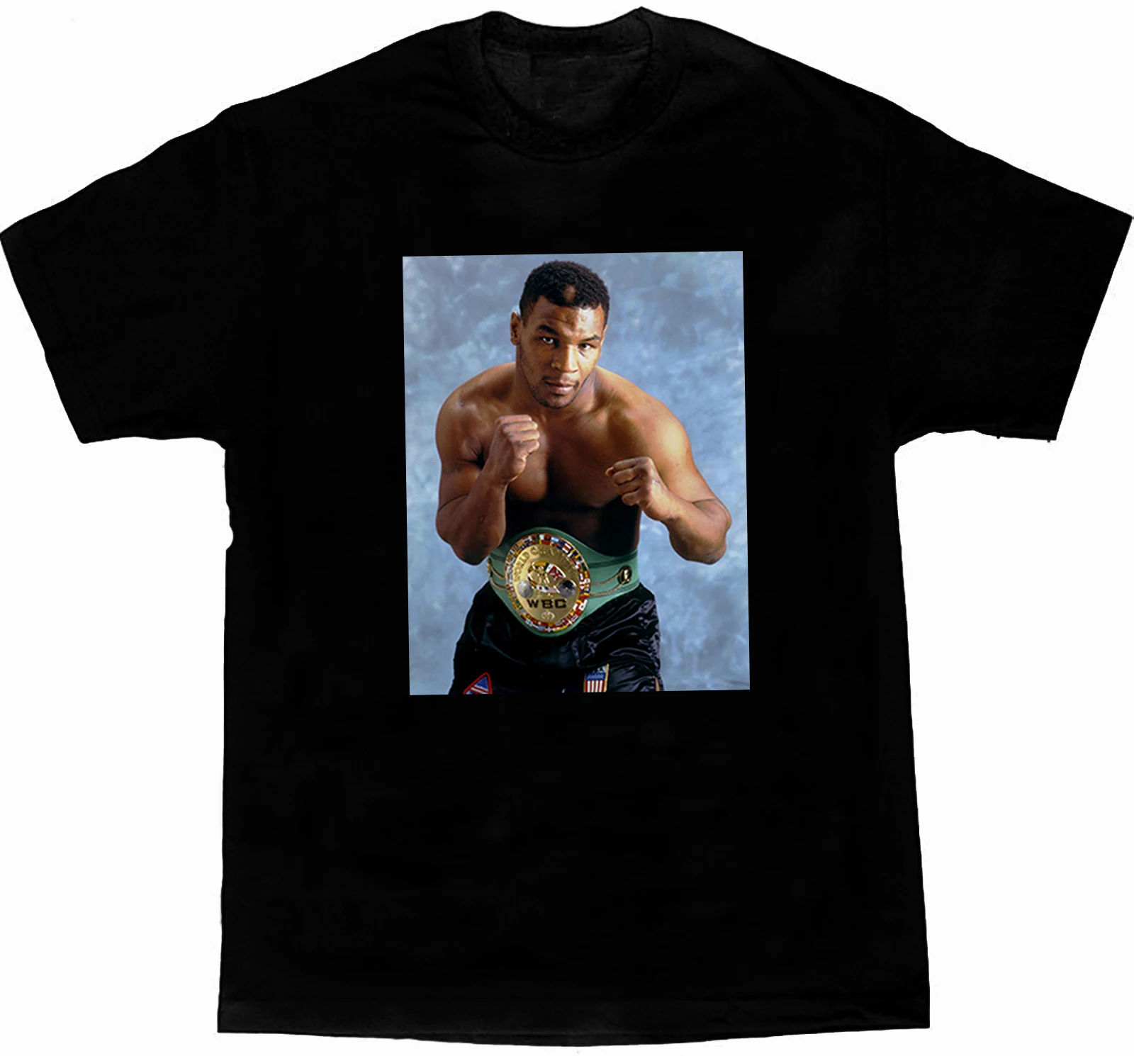 

Boxing Champion Mike Tyson Poster Printed Casual T-Shirt. Summer Cotton Short Sleeve O-Neck Mens T Shirt New S-3XL