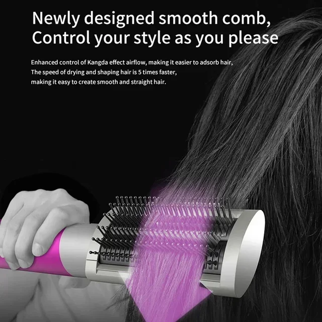 6-in-1 Multi-Function Hair Dryer Curling Iron Straightener Hot Air Comb Styling Kit Salon-like results at home 3