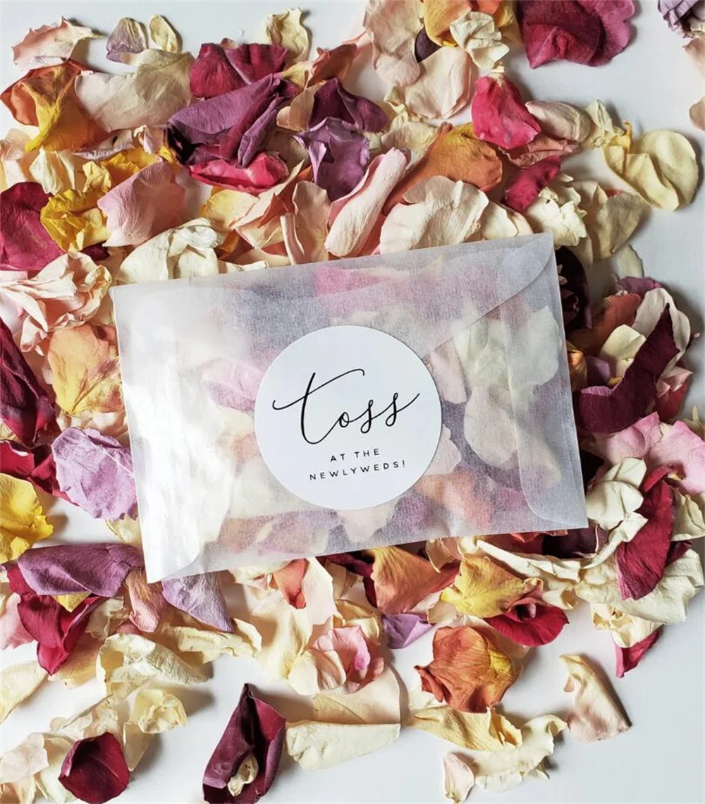 

20 шт. Свадебные Лепестковые пакеты-пакеты с печатной этикеткой, персонализированные пакеты-свадебные конфетти, конфетти с лепестками