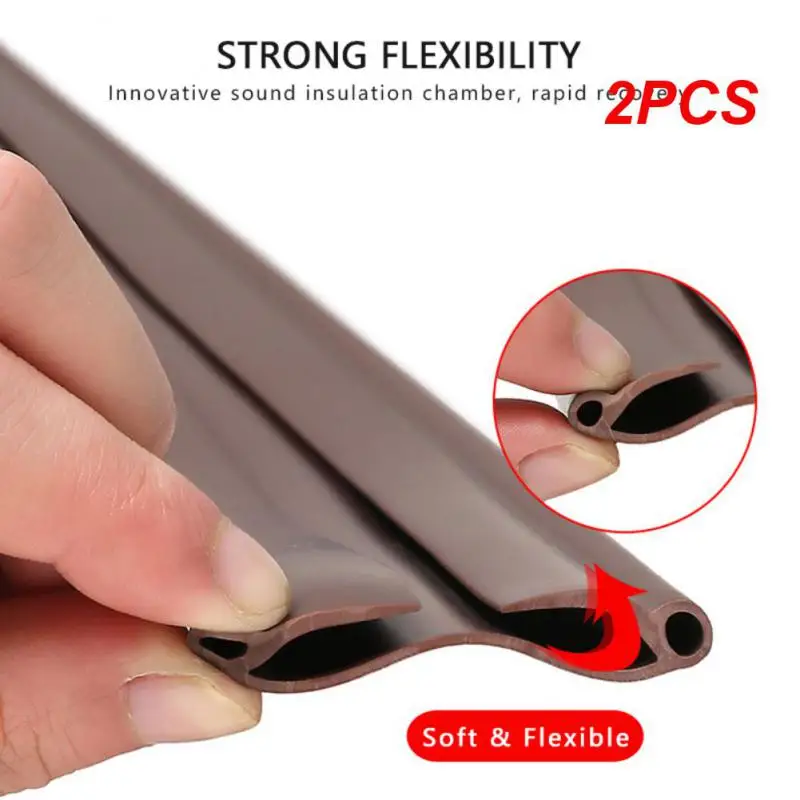 

2PCS Dustproof Seal Strip Flexible Sealing Blocker New Draught Excluder Home Accessories Tools Insulator Door Draft Stoppers