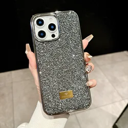 Elegant Crystal Bling Sparkling Diamond Phone Case - Luxury Shockproof Cover - iPhone 15 Plus (GRAY)