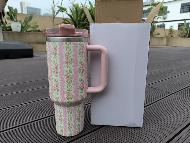 Bouteille d'eau de grande capacité de 1000ML, différents Styles, tasse sous vide rose et blanche, en acier inoxydable, pour jus, lait, thé, voiture, cadeaux 6