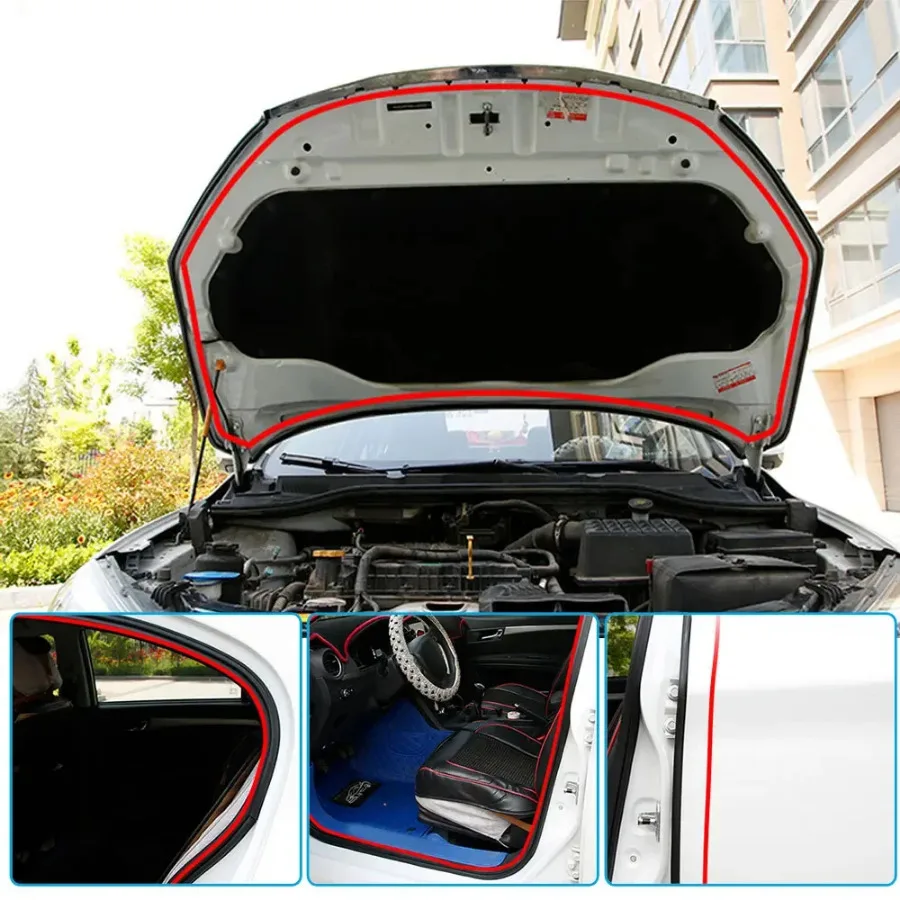 

Автомобильные аксессуары для интерьера, 2 м, автомобильные 3-слойные звукоизоляционные уплотнительные наклейки, автомобильная дверь резиновые уплотнительные полоски дверь багажника, уплотнительная полоса