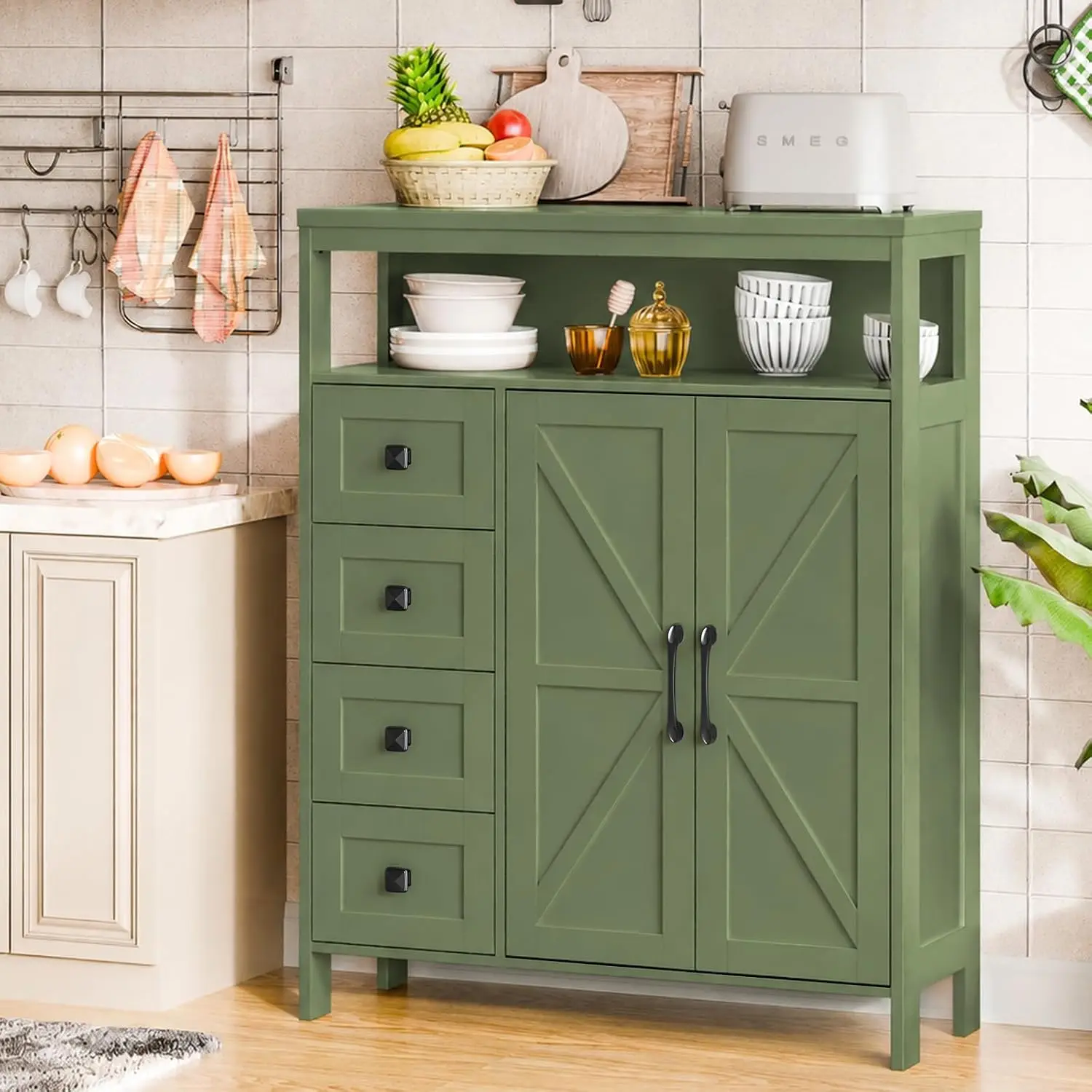 Farmhouse Storage Hutch 6