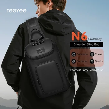 ReeYee N6 6L Sling Chest Bag, Combination Lock Security Crossbody Pack, Unique Design with Smart Organization Compartments 1