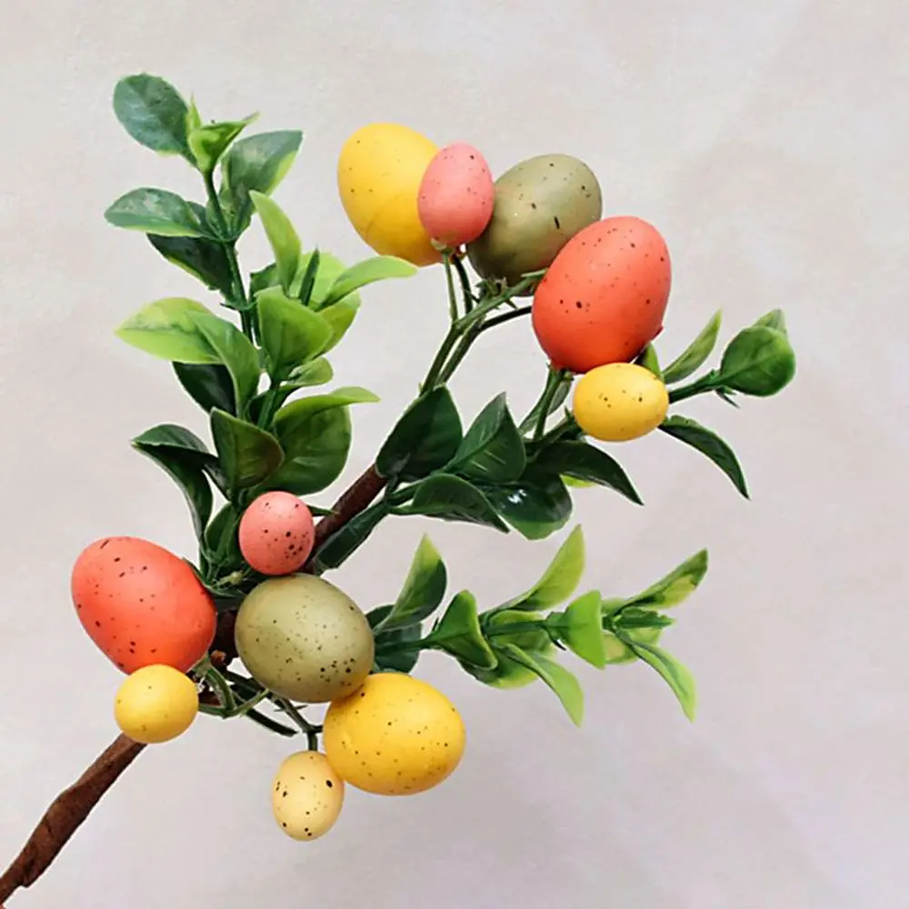 Creative Easter Egg Tree Decorazioni Simulazione Green Leaf Branch Chain Home Decor Happy Easter Party Supplies 2024 Nuovo