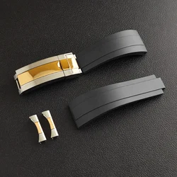 Gold and Silver Stainless Steel Watch Case with Sapphire Crystal Glass and 20mm Strap in Elegant Box (6 silvery rose)